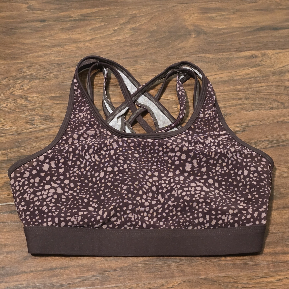 Fabletics Brown Patterned Sports Bra - image 1